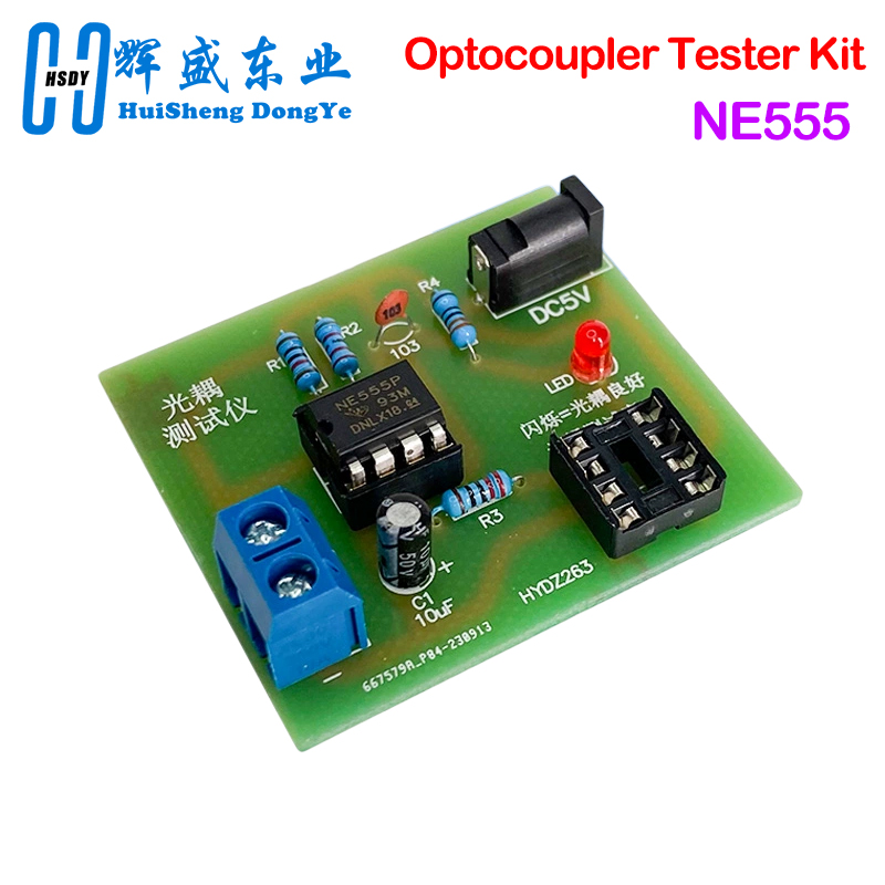 Diy Electronics Workbench - Kit tester accoppiatore ottico 555 Circuito