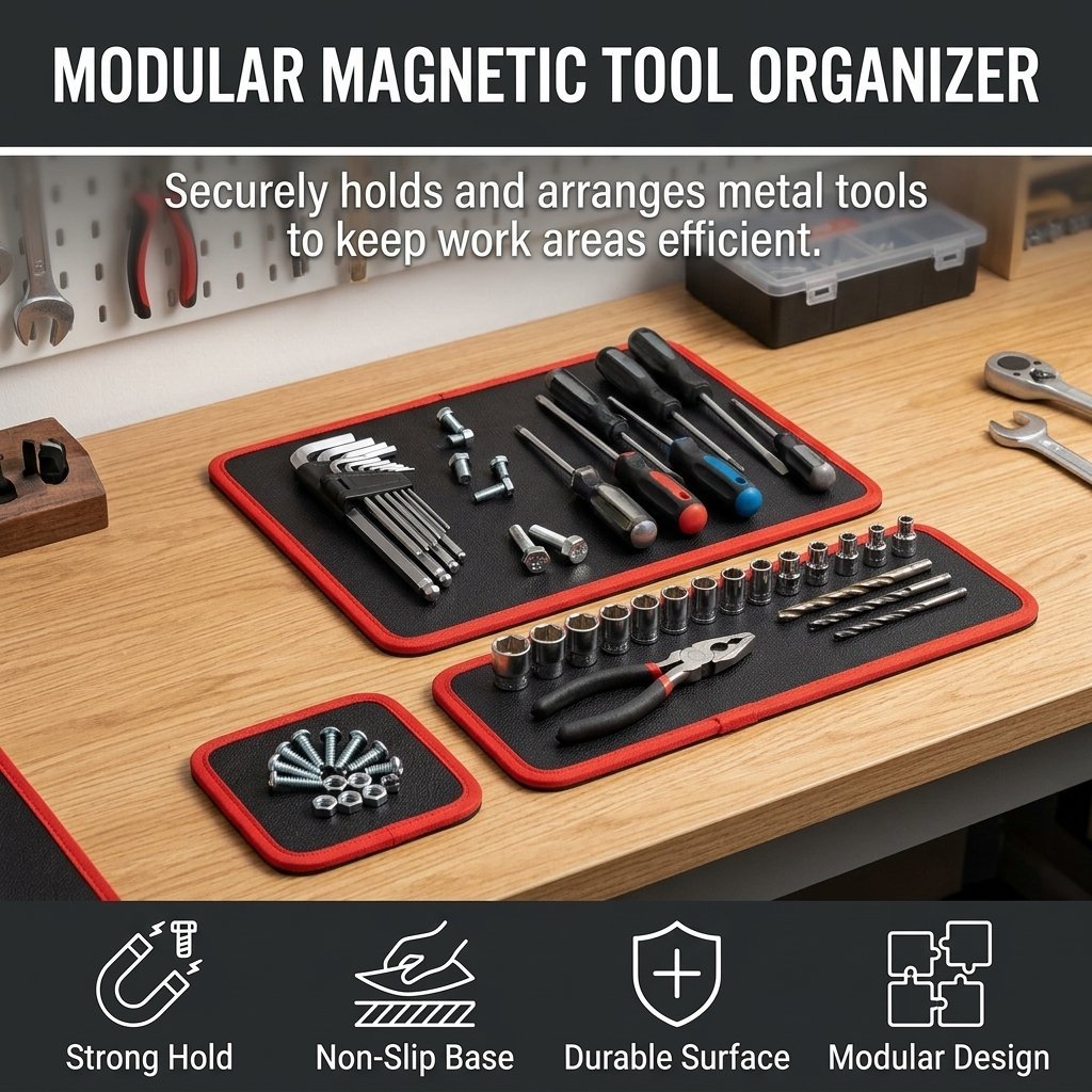 Diy Electronics Workbench - Set di Tappetini Magnetici per Meccanici,
